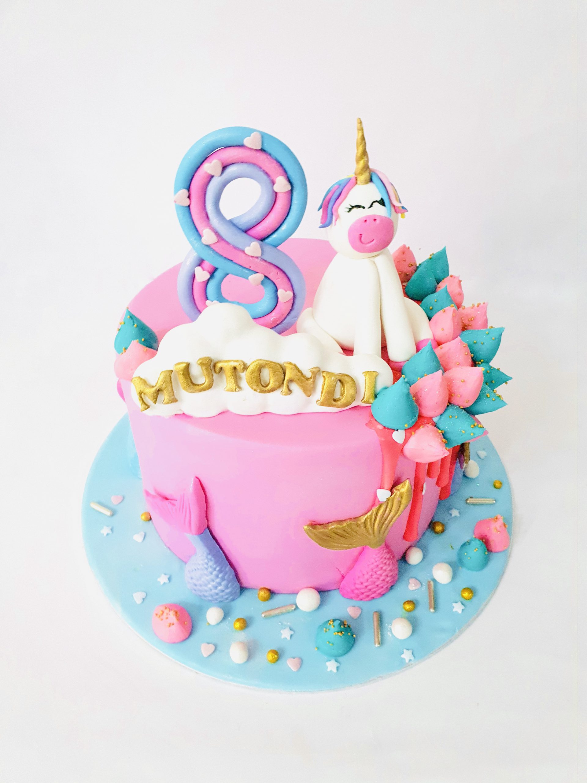 Mermaid Cake Topper. Mermaid Unicorn Cake - Etsy